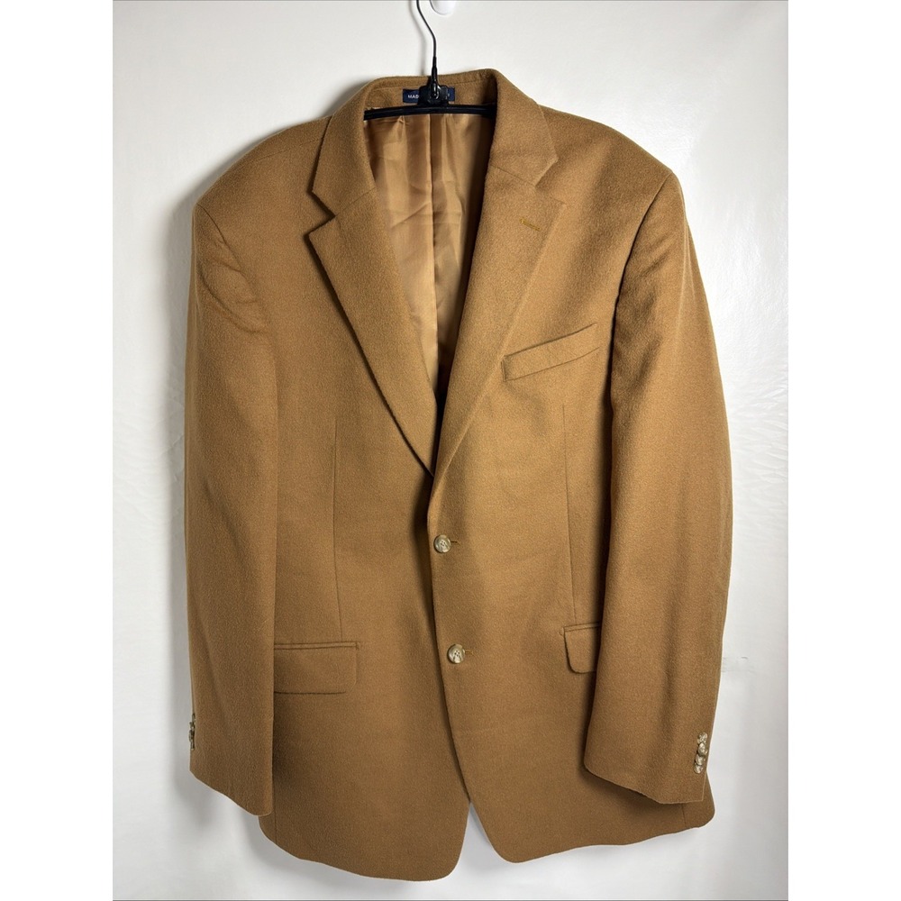 Paul Frederick Wool Cashmere Blend Blazer  Sport Coat Men's Jacket 42L Camel
